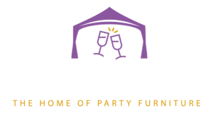 Party Fun Hire white and purple main website logo